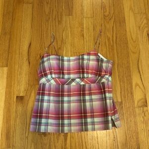 Jcrew plaid tank top